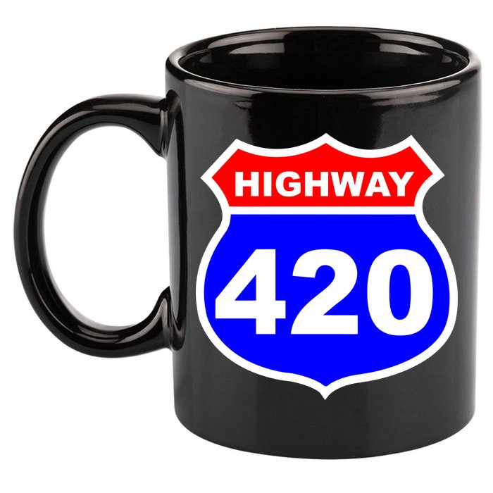 Highway 420 Sign Weed 11oz C Handle Ceramic Mug