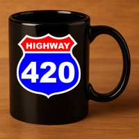 Highway 420 Sign Weed 11oz C Handle Ceramic Mug