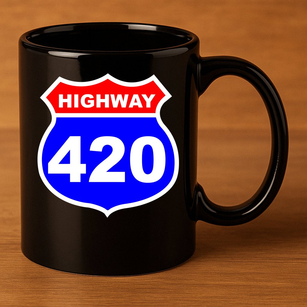 Highway 420 Sign Weed 11oz C Handle Ceramic Mug