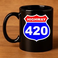 Highway 420 Sign Weed 11oz C Handle Ceramic Mug