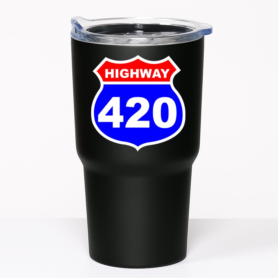 Highway 420 Sign Weed Tumbler