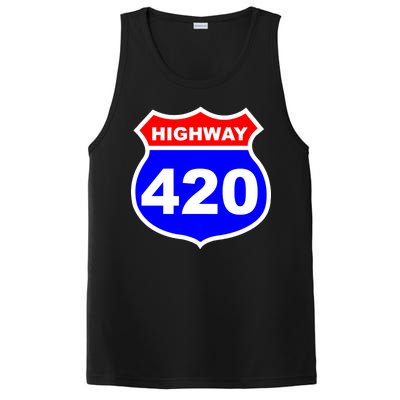 Highway 420 Sign Weed PosiCharge Competitor Tank