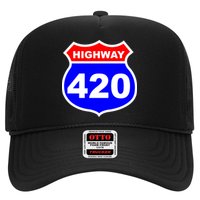 Highway 420 Sign Weed Trucker Hat