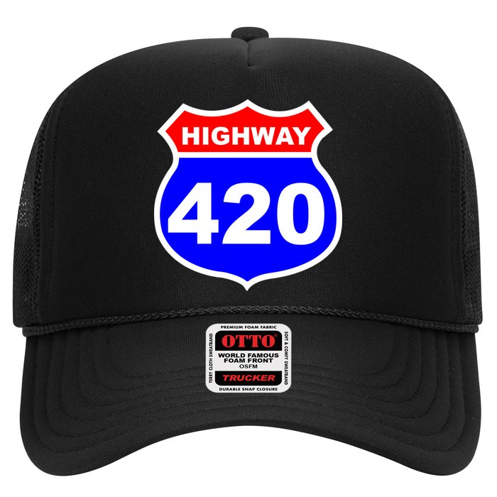 Highway 420 Sign Weed Trucker Hat