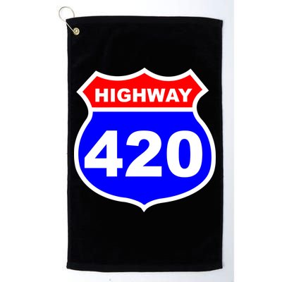 Highway 420 Sign Weed Golf Towel