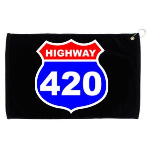 Highway 420 Sign Weed Grommeted Golf Towel