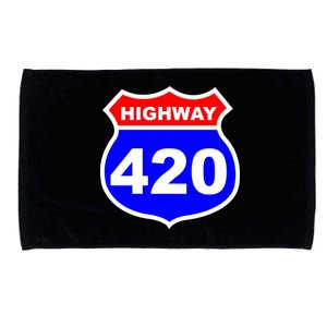 Highway 420 Sign Weed Microfiber Hand Towel