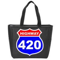 Highway 420 Sign Weed Zip Tote Bag