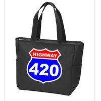Highway 420 Sign Weed Zip Tote Bag