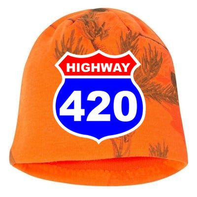 Highway 420 Sign Weed Kati - Camo Knit Beanie