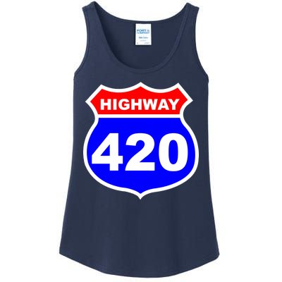 Highway 420 Sign Weed Ladies Essential Tank