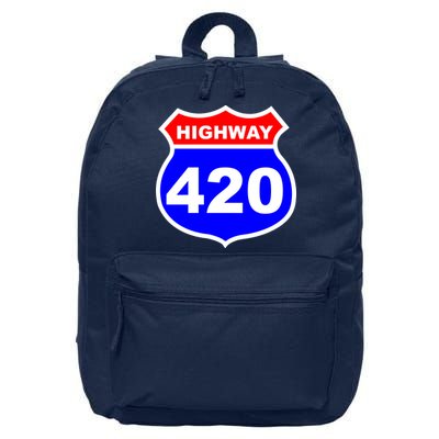 Highway 420 Sign Weed 16 in Basic Backpack