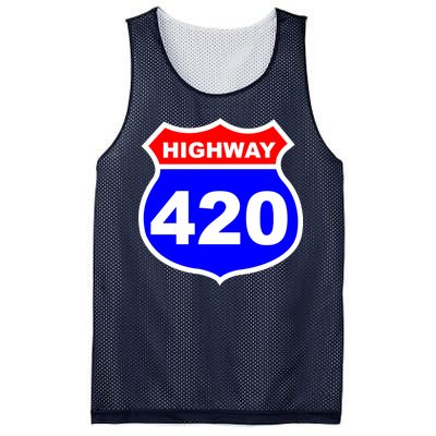 Highway 420 Sign Weed Mesh Reversible Basketball Jersey Tank