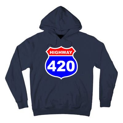 Highway 420 Sign Weed Tall Hoodie