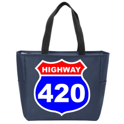 Highway 420 Sign Weed Zip Tote Bag