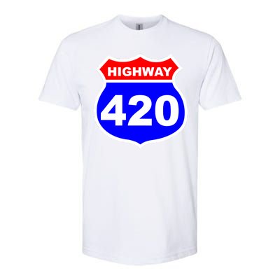 Highway 420 Sign Weed Softstyle CVC T-Shirt