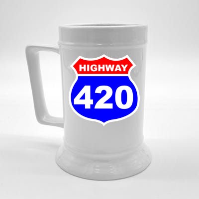 Highway 420 Sign Weed Beer Stein