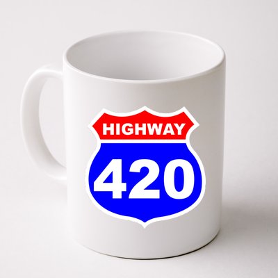 Highway 420 Sign Weed Coffee Mug