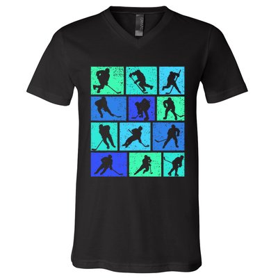 Hockey Ice Hockey V-Neck T-Shirt