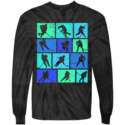 Hockey Ice Hockey Tie-Dye Long Sleeve Shirt