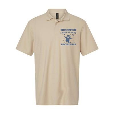 Houston I Have So Many Problems Vintage Softstyle Adult Sport Polo