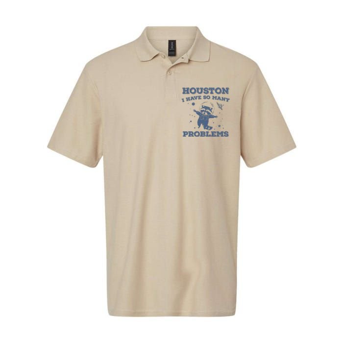 Houston I Have So Many Problems Vintage Softstyle Adult Sport Polo