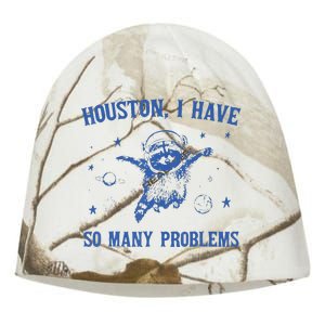 Houston I Have So Many Problems Funny Raccon Kati - Camo Knit Beanie