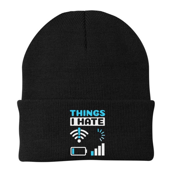 Hings I Hate Programmer Gamer Computer Nerd Funny Gift Knit Cap Winter Beanie