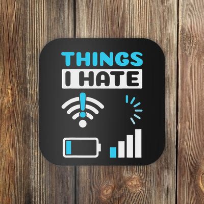 Hings I Hate Programmer Gamer Computer Nerd Funny Gift Coaster