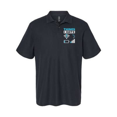 Hings I Hate Programmer Gamer Computer Nerd Funny Gift Softstyle Adult Sport Polo
