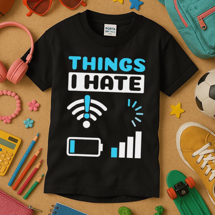 Hings I Hate Programmer Gamer Computer Nerd Funny Gift Kids T-Shirt