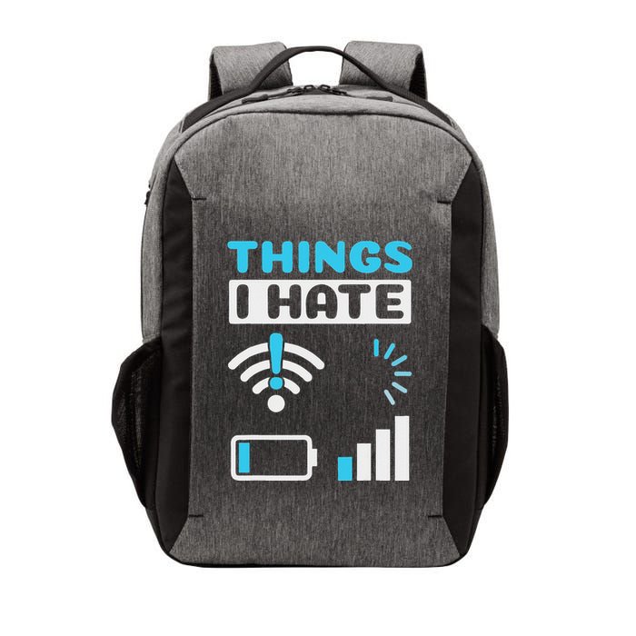 Hings I Hate Programmer Gamer Computer Nerd Funny Gift Vector Backpack