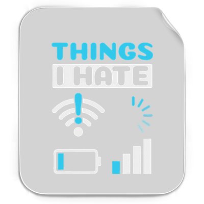 Hings I Hate Programmer Gamer Computer Nerd Funny Gift Permanent Decal Sticker