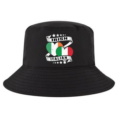 Half Irish Half Italian, Irish Italian Flag Cool Comfort Performance Bucket Hat