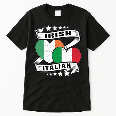 Half Irish Half Italian, Irish Italian Flag Tall T-Shirt