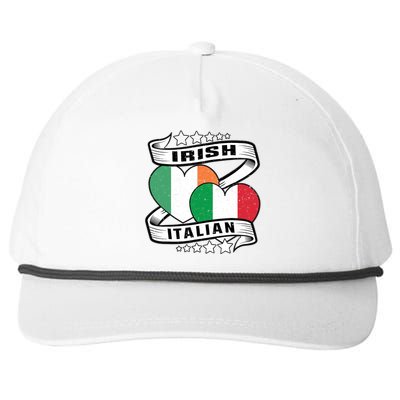 Half Irish Half Italian, Irish Italian Flag Snapback Five-Panel Rope Hat