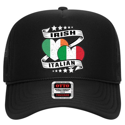 Half Irish Half Italian, Irish Italian Flag Trucker Hat