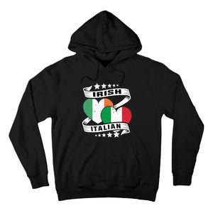 Half Irish Half Italian, Irish Italian Flag Tall Hoodie