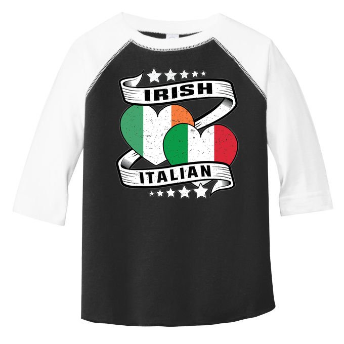 Half Irish Half Italian, Irish Italian Flag Toddler Fine Jersey T-Shirt