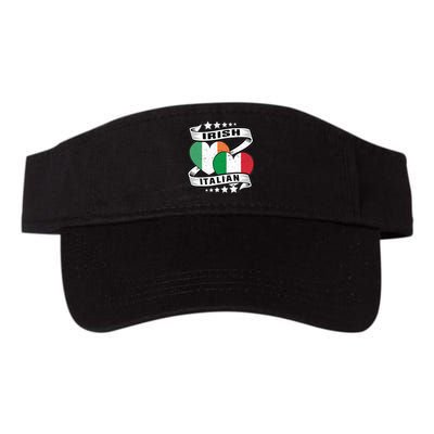 Half Irish Half Italian, Irish Italian Flag Valucap Bio-Washed Visor