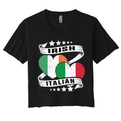 Half Irish Half Italian, Irish Italian Flag Crop Top