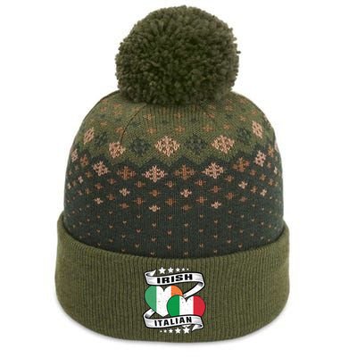 Half Irish Half Italian, Irish Italian Flag The Baniff Cuffed Pom Beanie