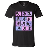 Hockey Ice Hockey V-Neck T-Shirt