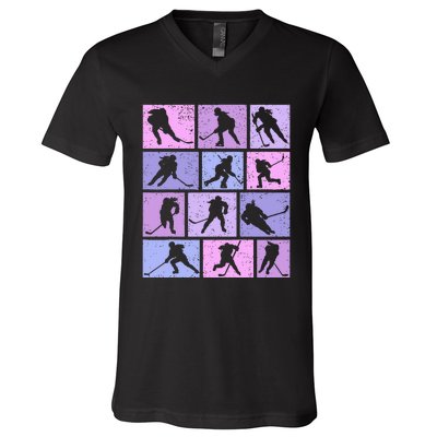 Hockey Ice Hockey V-Neck T-Shirt