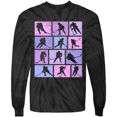 Hockey Ice Hockey Tie-Dye Long Sleeve Shirt