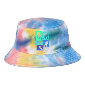 Hockey Ice Hockey Player Tie Dye Newport Bucket Hat