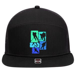 Hockey Ice Hockey Player 7 Panel Mesh Trucker Snapback Hat