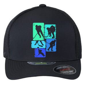 Hockey Ice Hockey Player Flexfit Unipanel Trucker Cap