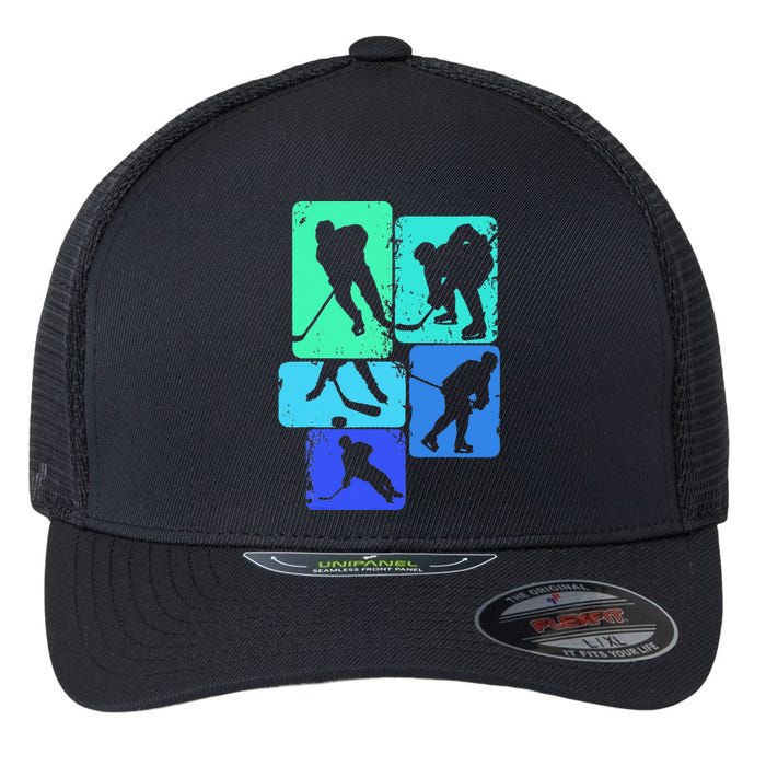 Hockey Ice Hockey Player Flexfit Unipanel Trucker Cap