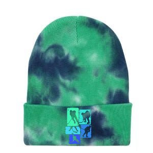 Hockey Ice Hockey Player Tie Dye 12in Knit Beanie